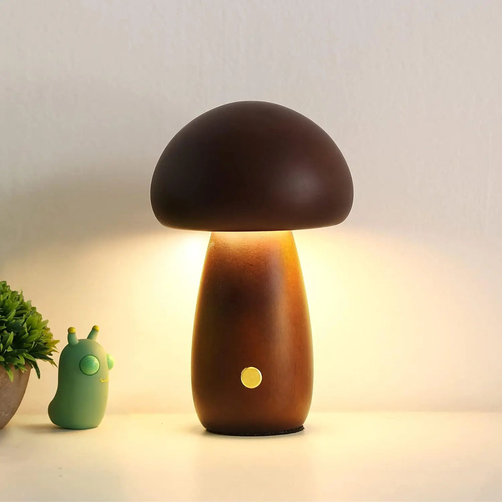 Mushroom LED Table Lamp Touch Dimming USB Charging Night Light for Bedroom/Desk/Coffee Bar Decorative Ambient Night Lighting