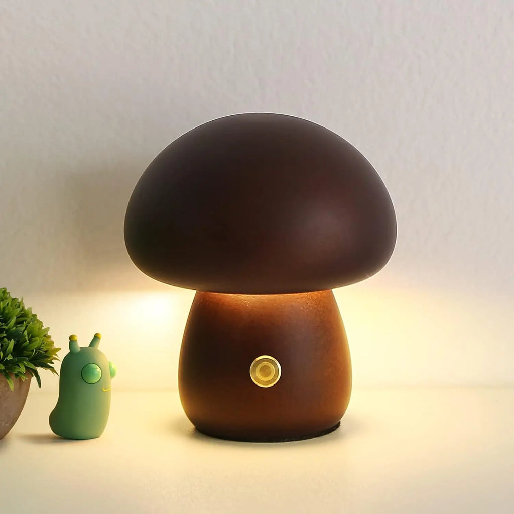 Mushroom LED Table Lamp Touch Dimming USB Charging Night Light for Bedroom/Desk/Coffee Bar Decorative Ambient Night Lighting
