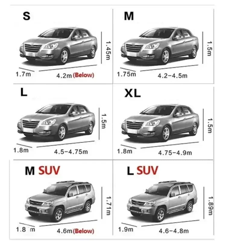 Outdoor Full Car Covers Sun Rain Ice Snow Waterproof Dustproof Shade UV Resistant Protector Protection Automobile Cover